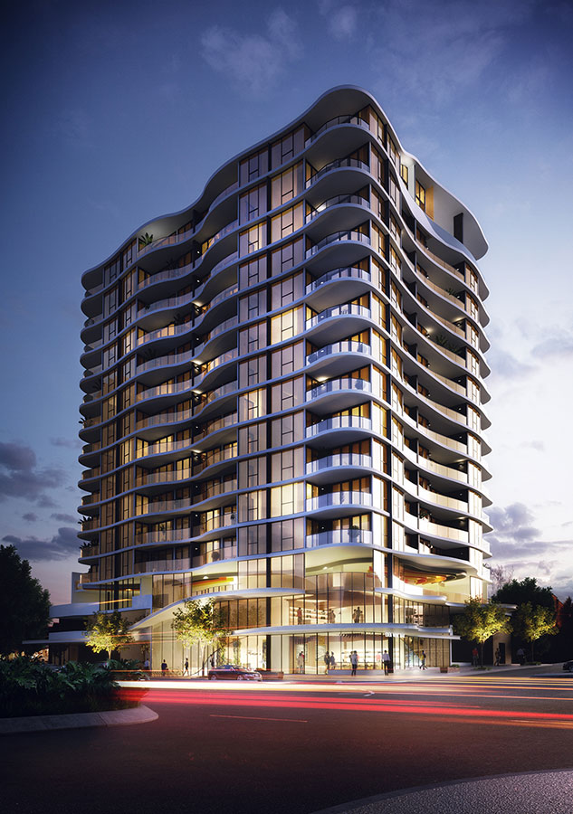 Allegra - Gold Coast - night exterior view